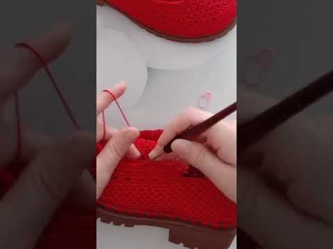 NICE IDEA😍 Very beautiful and easy Sneaker crochet knitting #762