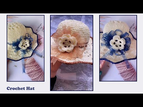 Wonderful and  Crochet Summer Hat 😘🥰 Easy and Simple for Beginner | Knitting Hand Work