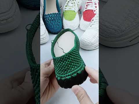 NICE IDEA😍 Very beautiful and easy Sneaker crochet knitting #779