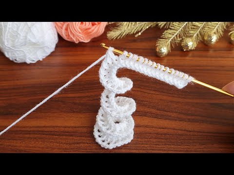 Woww!…😇 Muy Hermosa.. Very Beautiful Tunisian Crochet Burgeon Rose Flower Marking Model..