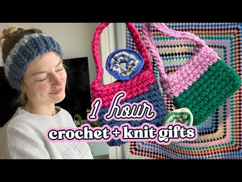 one hour diy crochet & knit christmas + holiday gifts ✨