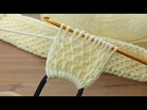 ⚡💯Woow…!!!!💯⚡ Wonderfull👌💕 Very easy Tunisian crochet chain very stylish hair band making #crochet