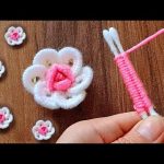 very very easy to make roses🌹🌹🌹 with earwax KNİTTİNG CROCHET ROSE