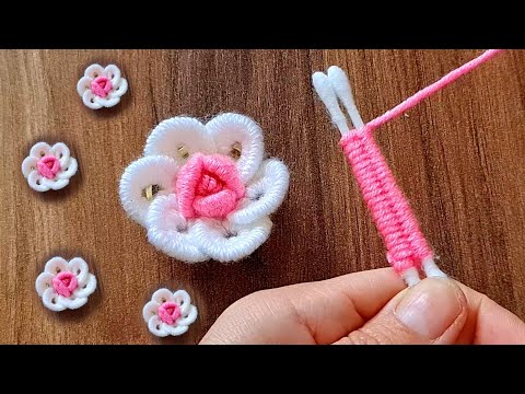 very very easy to make roses🌹🌹🌹 with earwax KNİTTİNG CROCHET ROSE