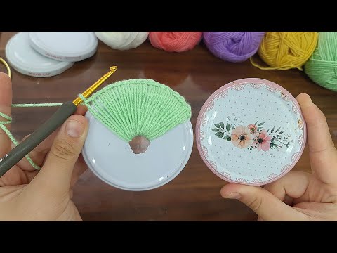 Wow !🤩 AMAZING EASY CROCHET IDEA with Jar Lids✔️This knitting will be very useful for you! RECYCLE