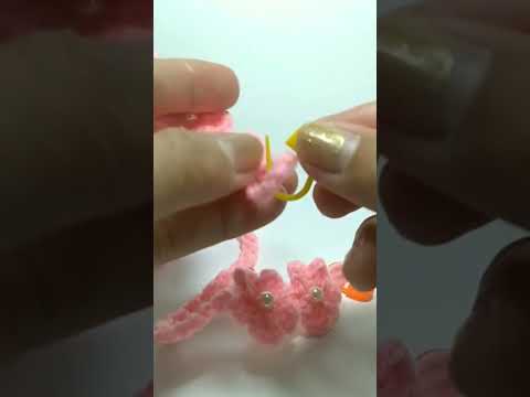 mask strap Crochet flower tutorial knitting DIYHandmade