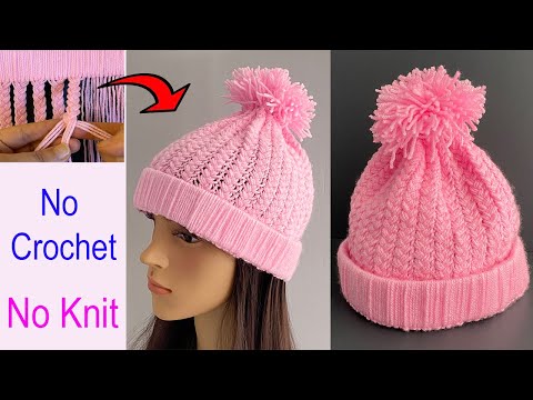 DIY Braided Beanie Hat Without Crochet & Knitting Skill |  small round cap |  Sombrero de Beanie |  Gorro