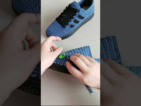 NICE IDEA😍 Very beautiful and easy Sneaker crochet knitting #426