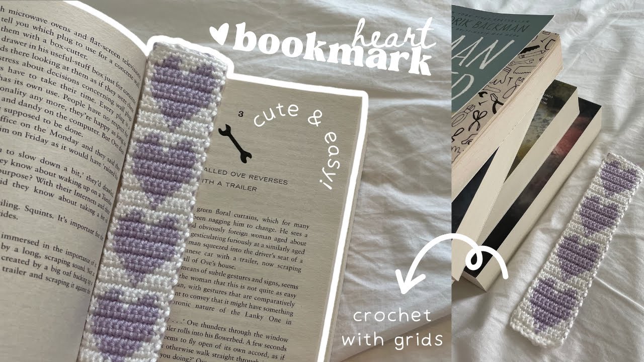 how to crochet a heart bookmark | in-depth pixel grid/tapestry c