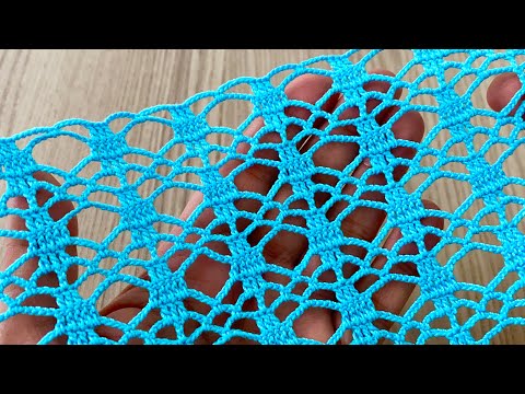 AWESOME and VERY SIMPLE Crochet Runner, Shawl, Blouse, Curtain Pattern Tutorial