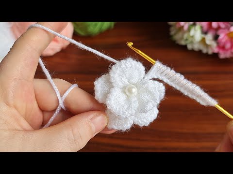 😍WOOW!!!😍Super easy crochet perfect flower knitting motif pattern🌸Easy crochet perfect flower motif🌸