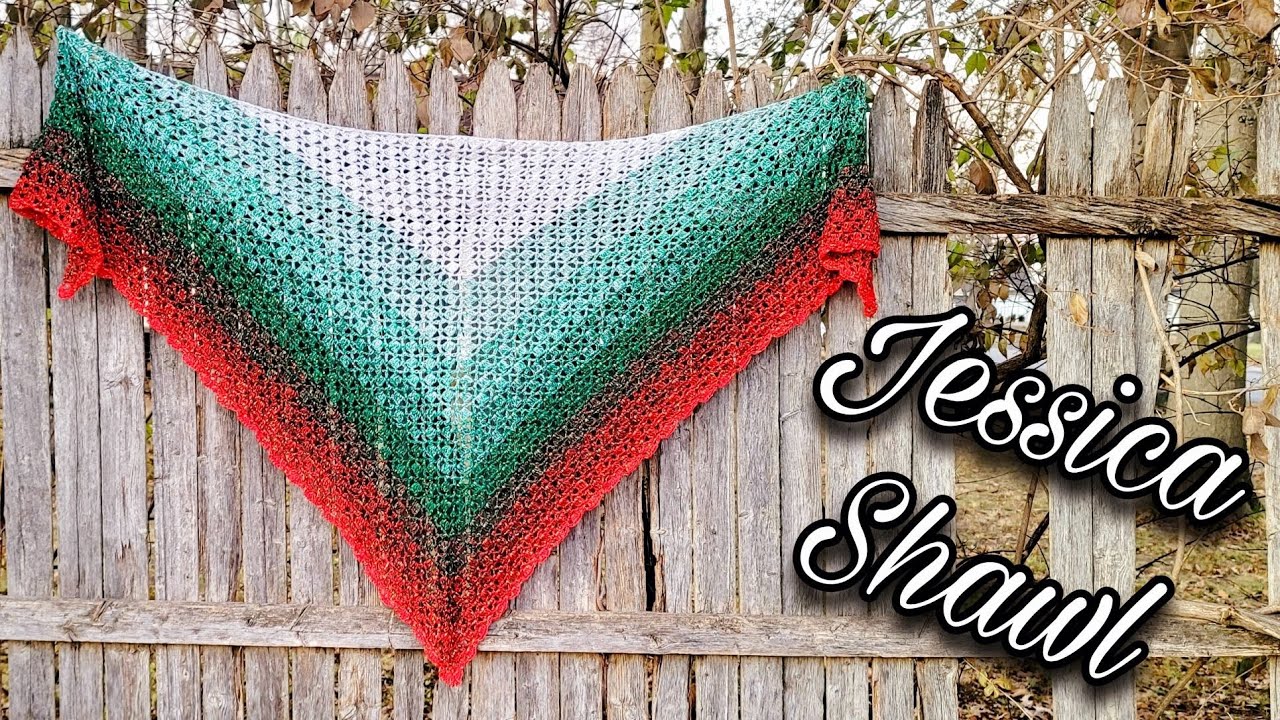 Very Easy Crochet Shawl Pattern Tutorial / The Jessica Shawl