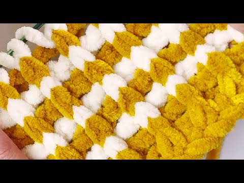 🧶Wow!… 😇 Super Easy Tunisian Crochet Knitting