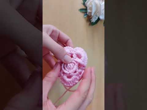Amazing very easy crochet rose knitting🌹🌹