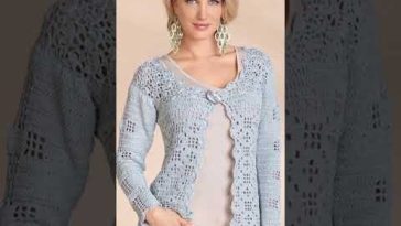 Latest stylish crochet knitting work fancy vest jacket design for women 2023