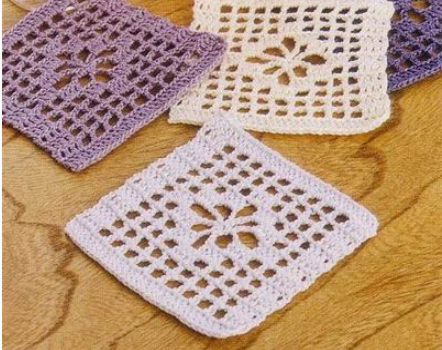 Crochet teaching (1) square coaster