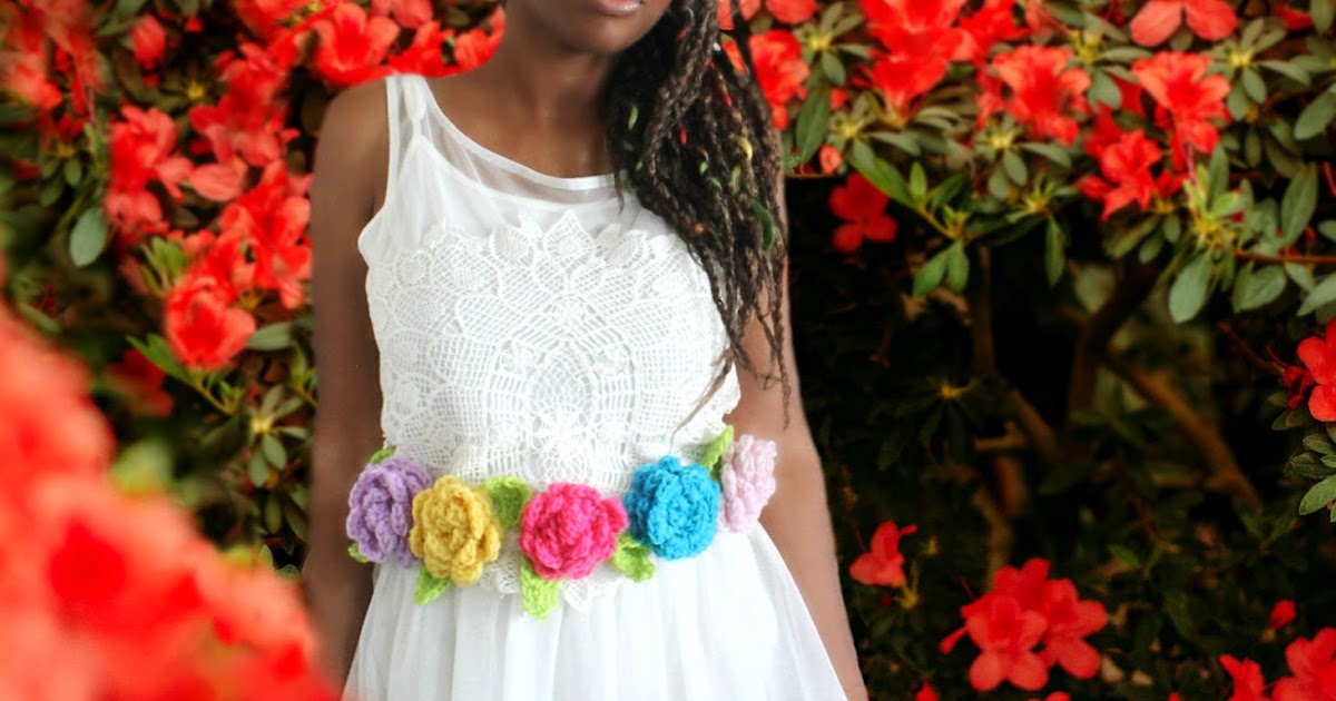 How To Create A Floral Crochet Belt // Free Crochet Pattern!