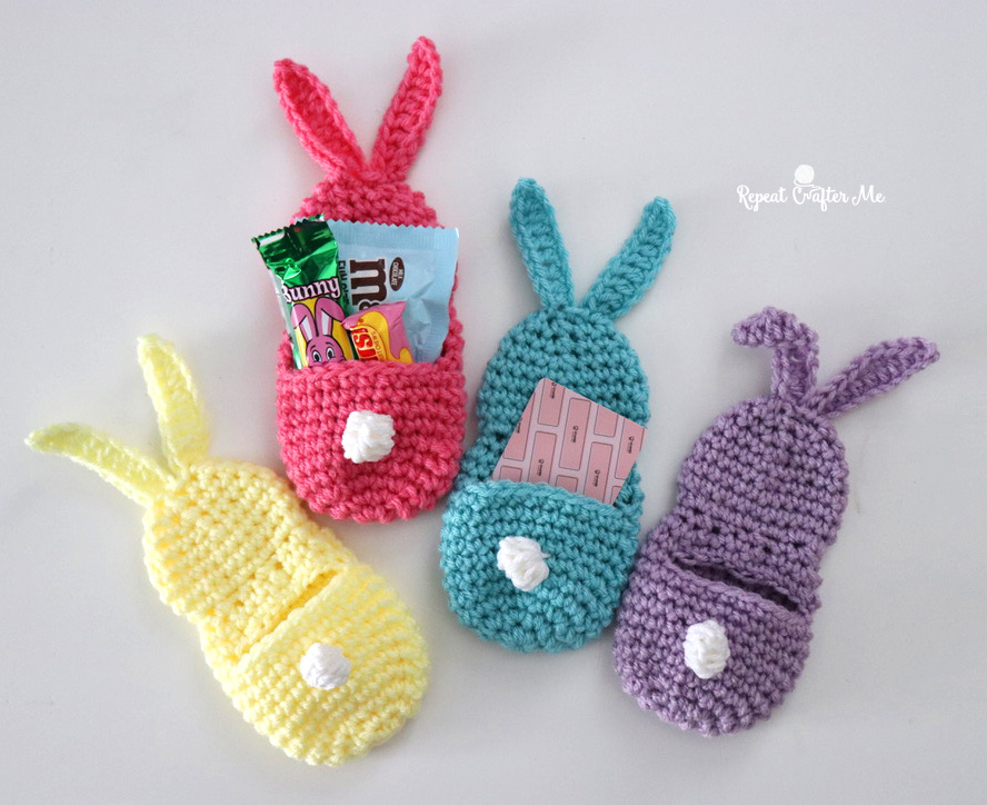 Crochet Bunny Pockets – Repeat Crafter Me