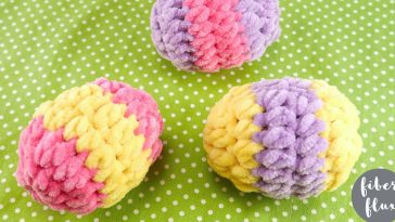 Plushy Easter Eggs, Free Crochet Pattern + Full Video Tutorial