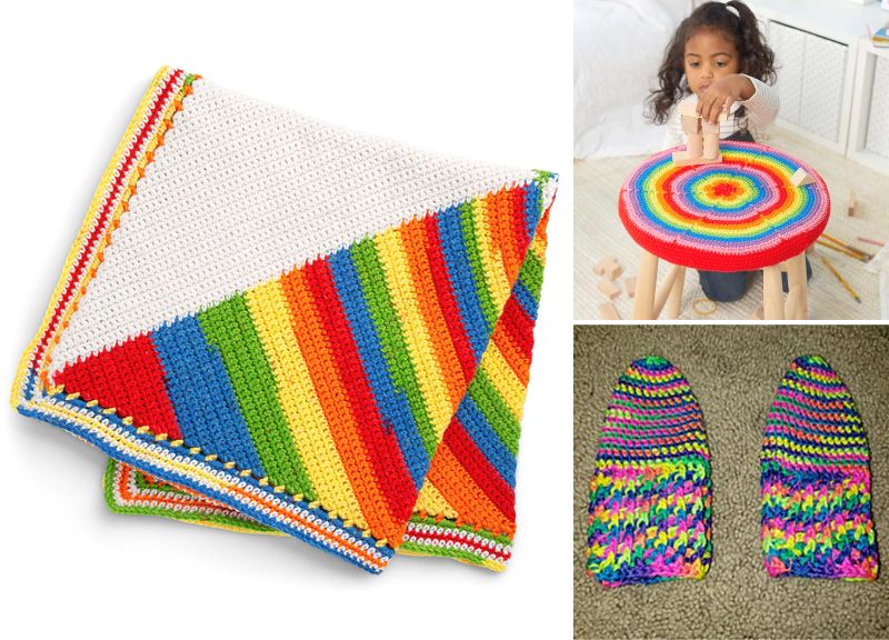 Rainbow Crochet Prism Effect Pattern Ideas