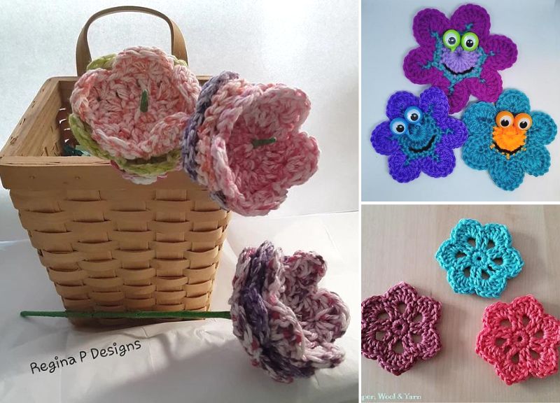 Stunning Crochet Flowers Free Patterns