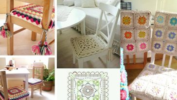 15+ Crocheted Chair Cover Ideas