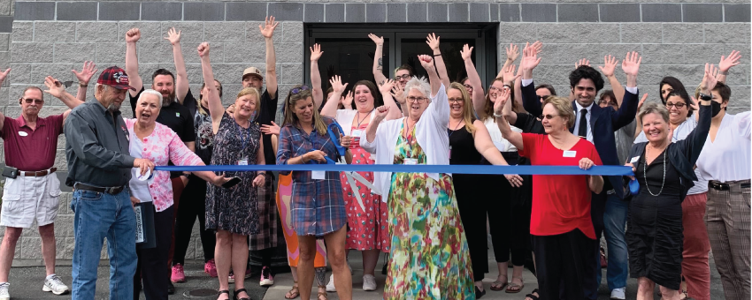 Cutting The Ribbon On Our New Building!