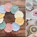 Decorative Flower Crochet Coasters