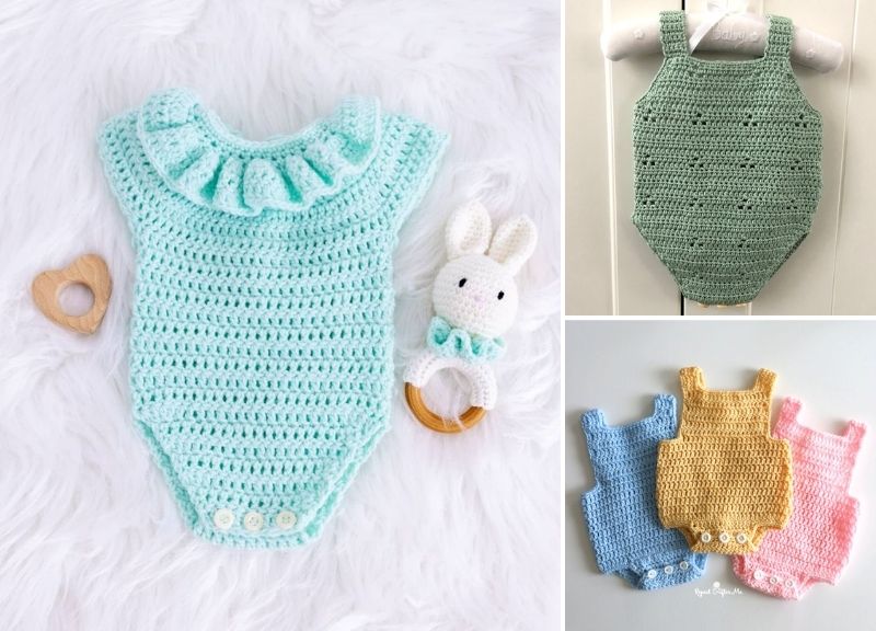 Sweet Comfy Crochet Baby Rompers