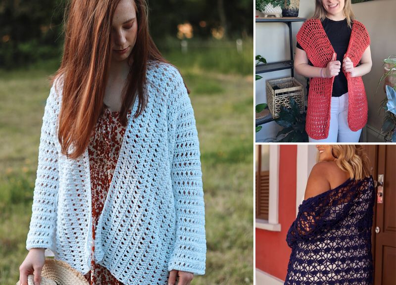 Beautiful Summer Lace Crochet Cardigans