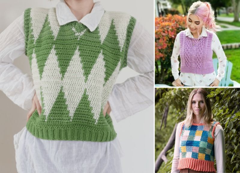 Beautiful Spring Crochet Vests –