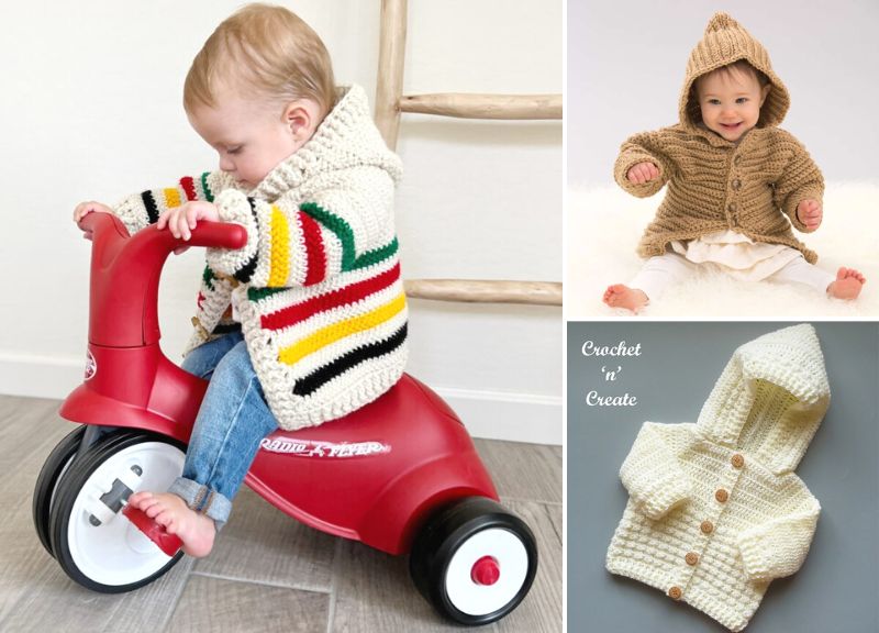 Sweet Crochet Baby Hoodies – Pattern Center