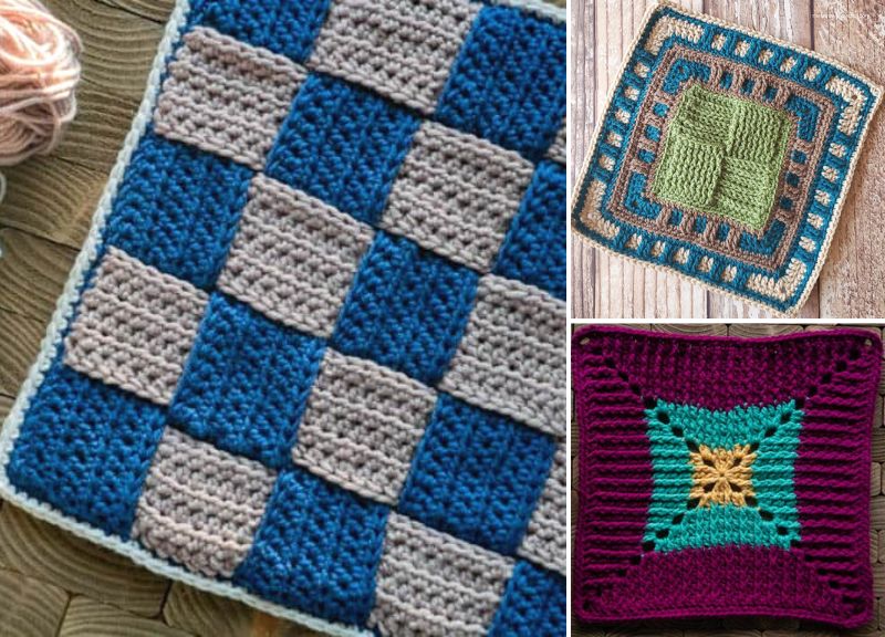Modern Crochet Afghan Squares –