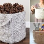 Neutral and Easy Crochet Baskets