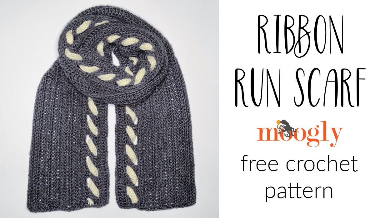 Ribbon Run Scarf – Free Crochet Pattern on Moogly