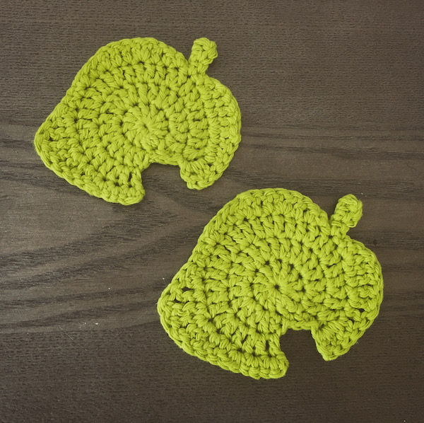 Animal Crossing Nook Leaf Crochet Coasters