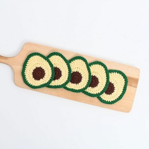 Avocado Crochet Coasters 