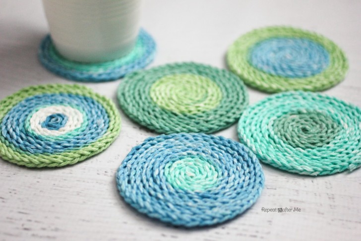 Chain Stitch Crochet Coaster