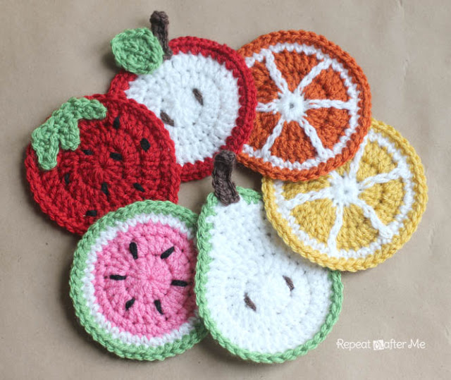 Crochet Fruit Coasters