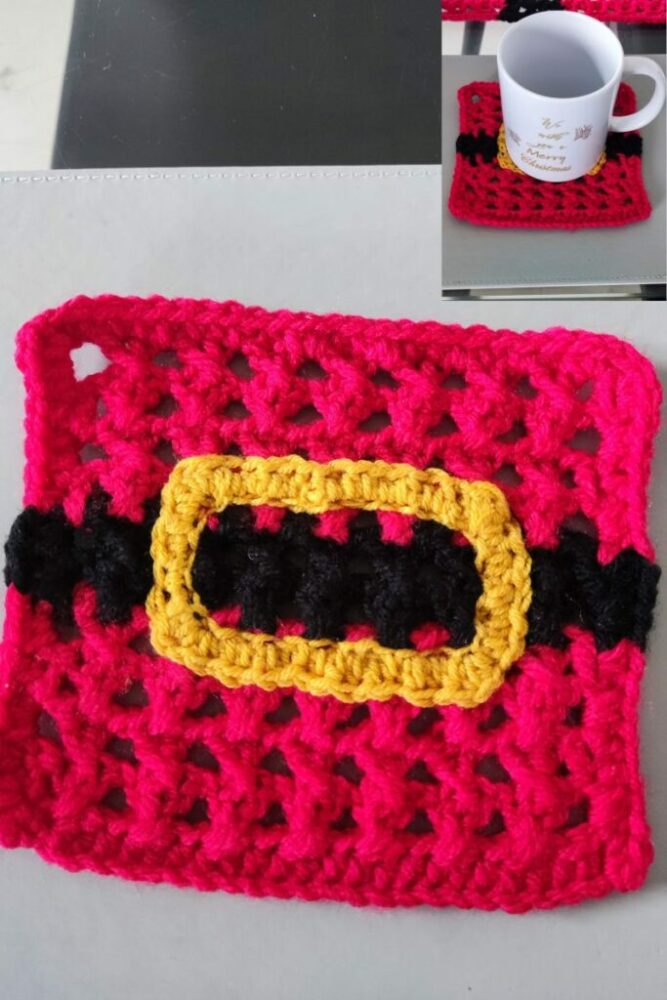 Easy Crochet Christmas Coaster