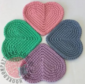 Heart Crochet Coaster