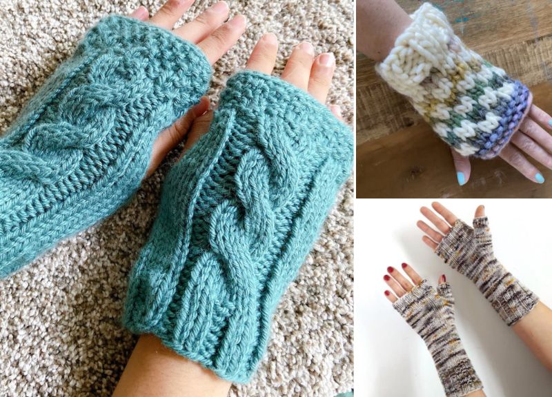 Easy And Super Comfy Knitted Mittens