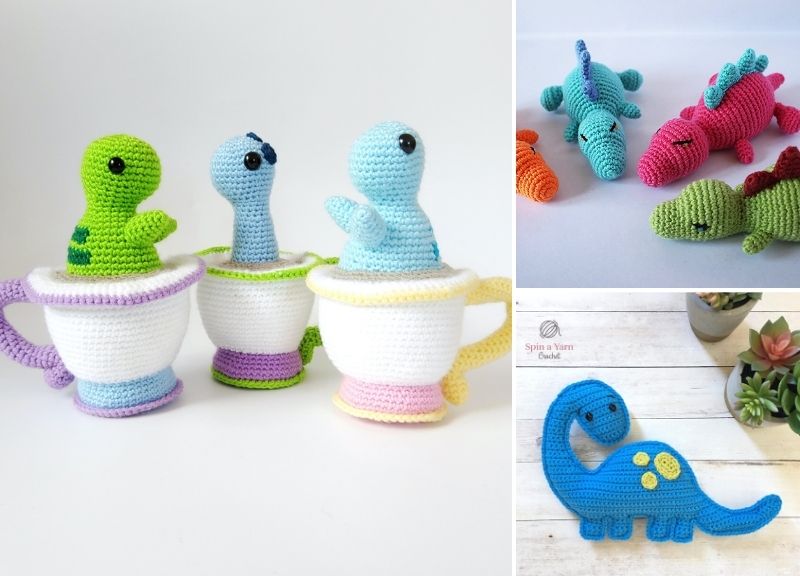 Adorable Colorful Amigurumi Dinosaurs – Pattern Center