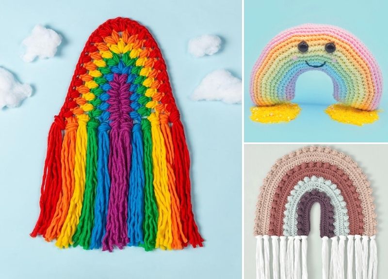Crochet Rainbow Decor – Free Patterns