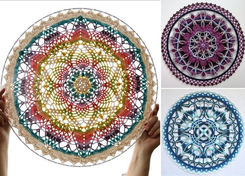 Decorative Crochet Hoop Mandalas – Pattern Center