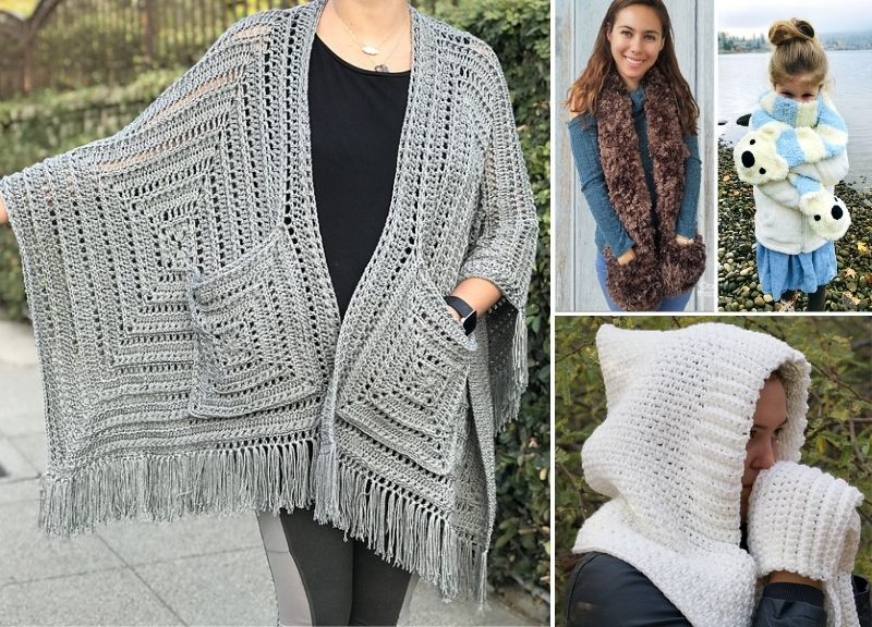 Crochet Pocket ScarvesThe Best Warm Crochet Pocket Scarves –