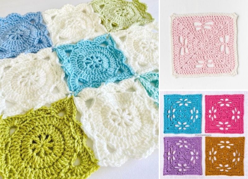 Stunning And Simple Lacy Squares