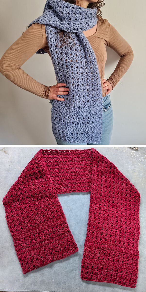 Lacy and Lightweight Crochet Scarves