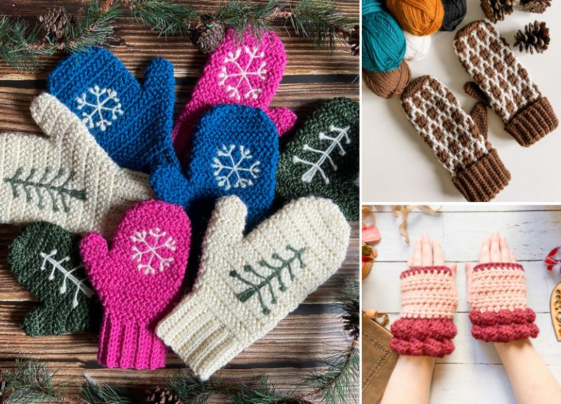 Cute and Colorful Crochet Mittens