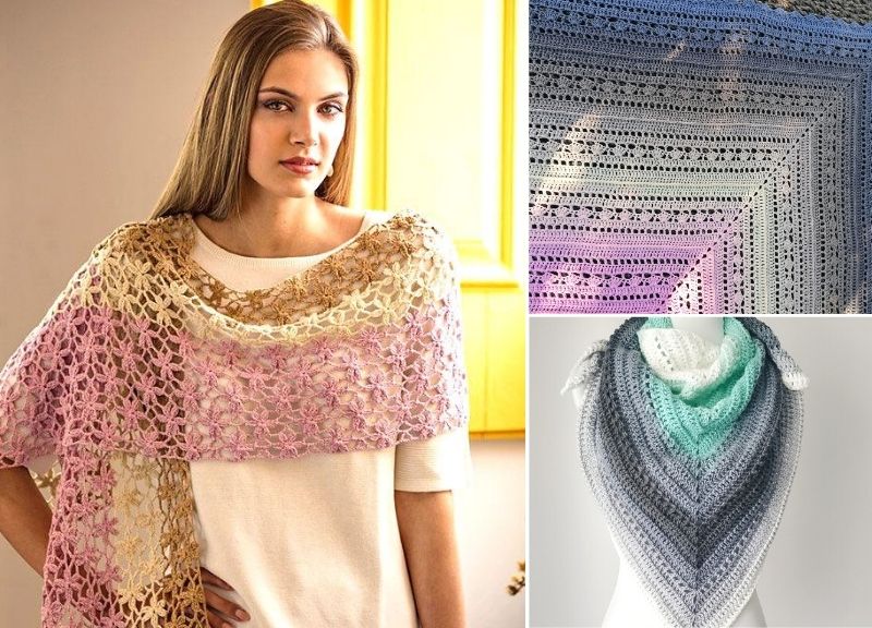 Beautiful And Feminine Lacy Crochet Shawls